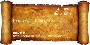 Lucskai Dominik névjegykártya